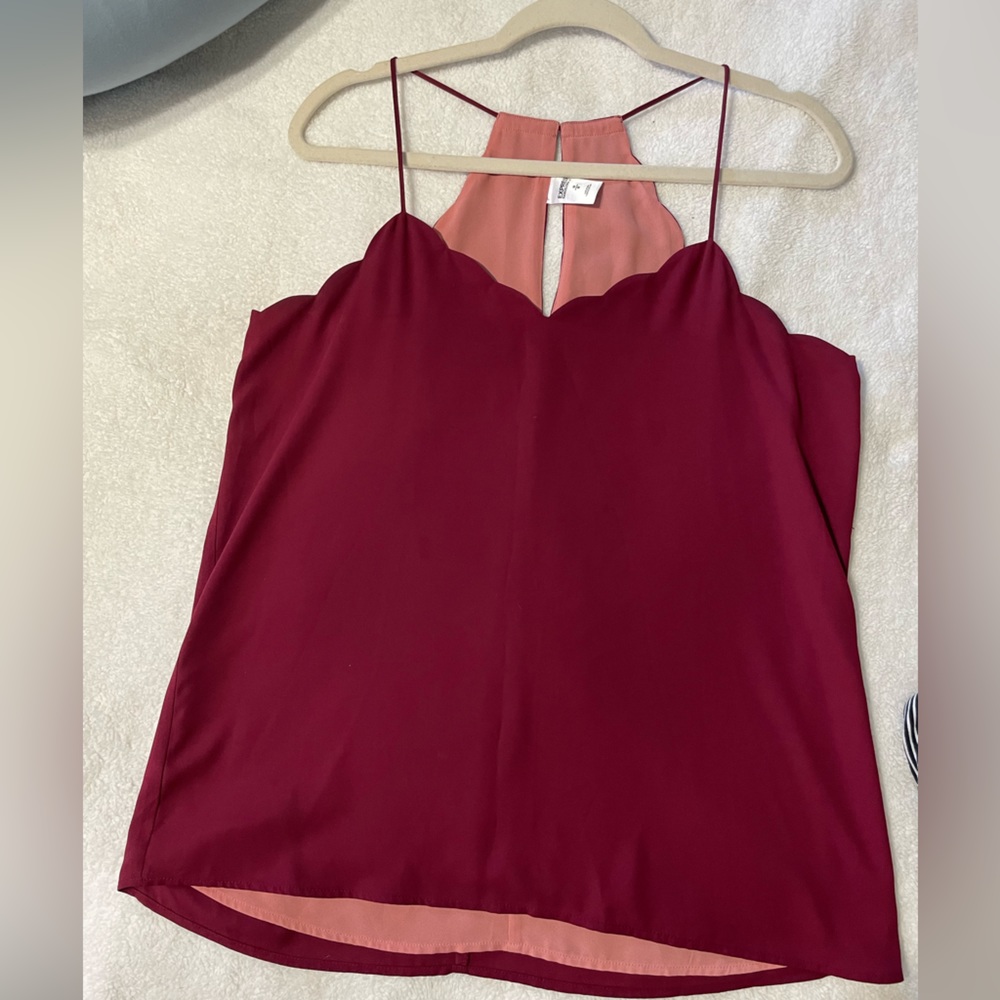 Express Barcelona Reversible Cami maroon size Medium